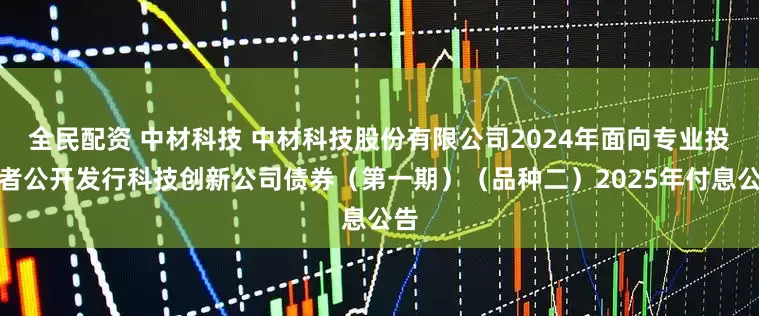 全民配资 中材科技 中材科技股份有限公司2024年面向专业投资者公开发行科技创新公司债券（第一期）（品种二）2025年付息公告